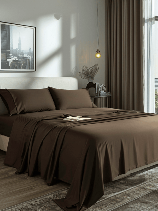 Sweet Sheets® "Chocolate Biscotti" Dark Brown Bed Sheet Set - Sweet Sheets®