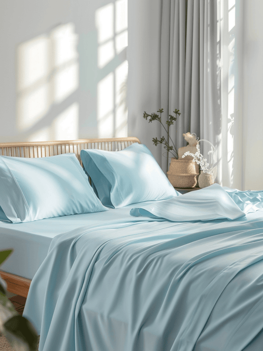 Sweet Sheets® Light Blue "Cotton Candy" Bed Sheet Set - Sweet Sheets®