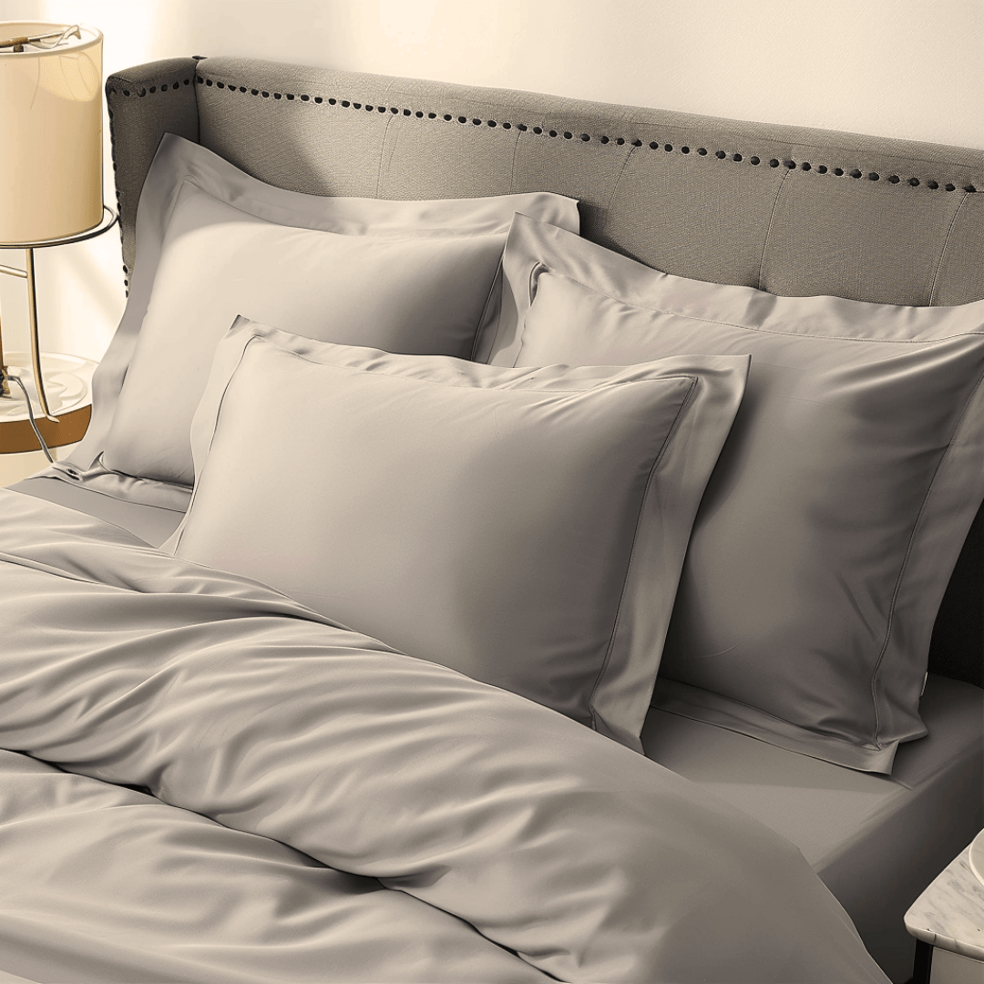 Sweet Sheets® Light Gray “Silver Sprinkles” Duvet Pillow Shams - Sweet Sheets®