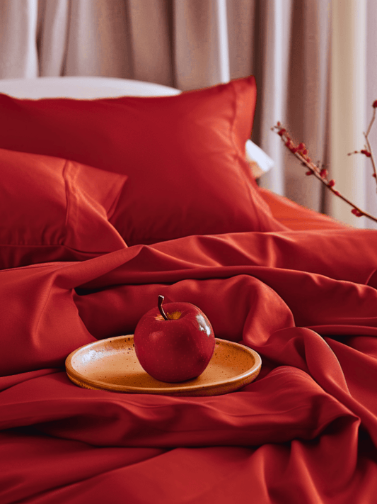 Sweet Sheets® "Candy Apple Red" Bright Red Bed Sheet Set - Sweet Sheets®