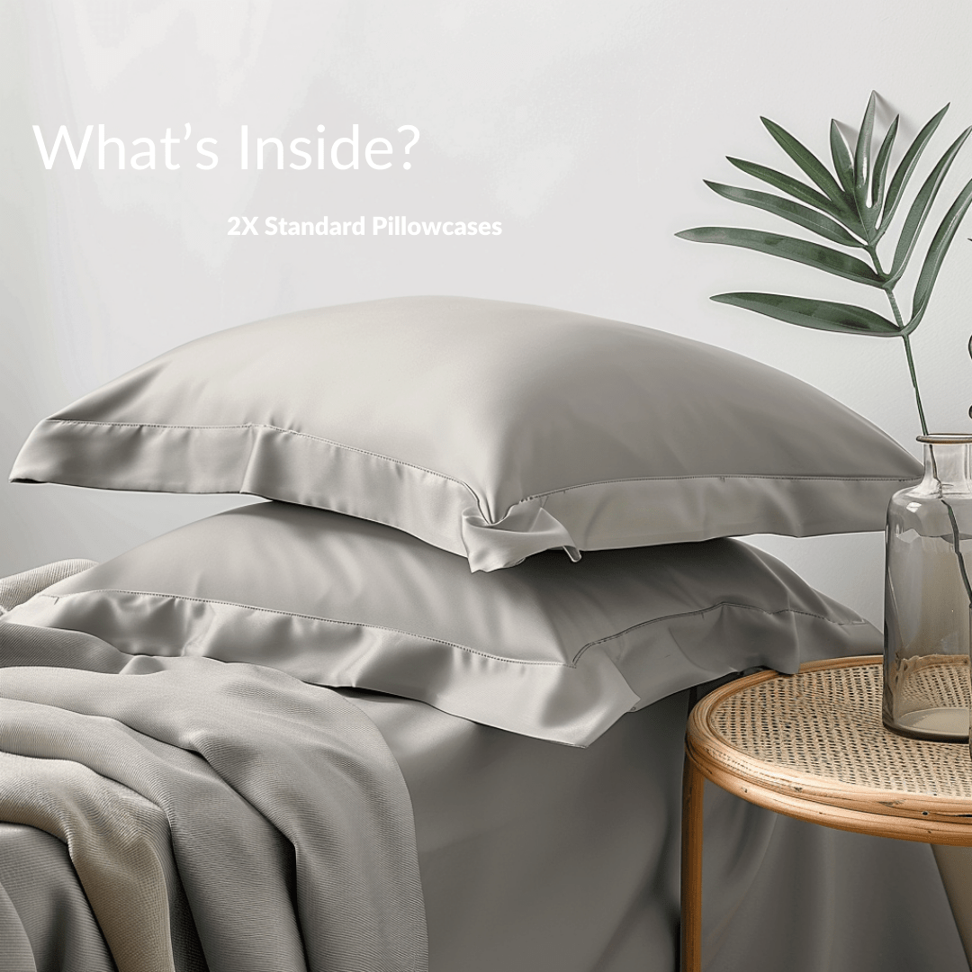 Sweet Sheets® Light Gray “Silver Sprinkles” Duvet Pillow Shams - Sweet Sheets®