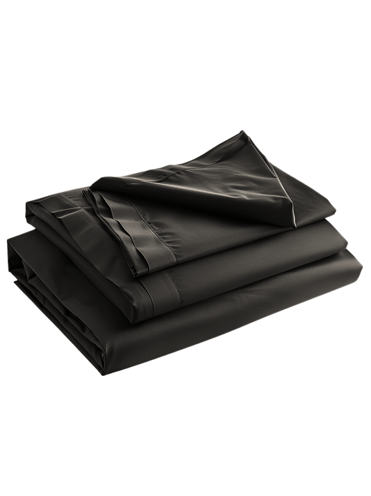 Sweet Sheets® "Black Licorice" Black Bed Sheet Set - Sweet Sheets®