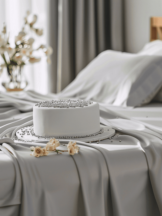 Sweet Sheets® "Silver Sprinkles" Light Gray Bed Sheet Set - Sweet Sheets®
