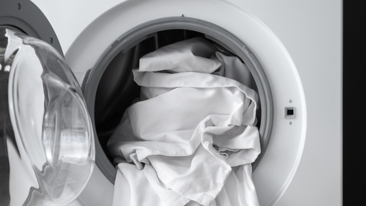 Bed sheets coming out of the dryer