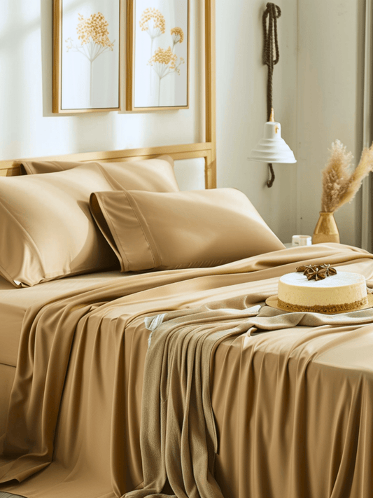 Ultra-Soft Khaki-Tan Bed Sheets for Luxurious Comfort and Cozy Nights from Sweet Sheets