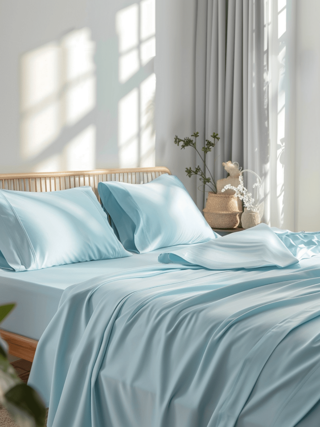 Ultra-Soft Light Blue Bed Sheets for Luxurious Comfort and Cozy Nights from Sweet Sheets