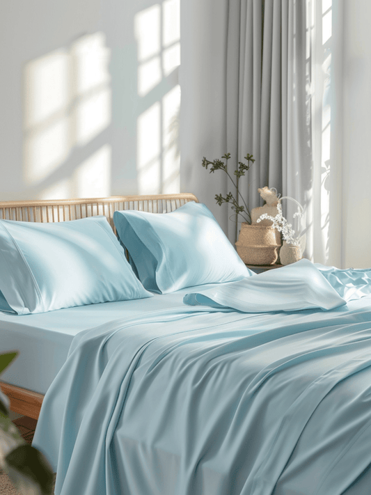 Ultra-Soft Light Blue Bed Sheets for Luxurious Comfort and Cozy Nights from Sweet Sheets