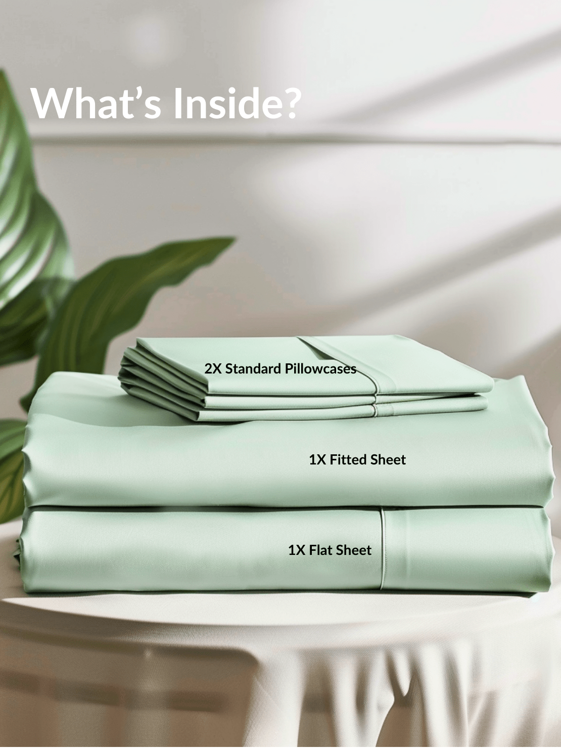 Cooling Light Green Bed Sheets with Breathable Fabric for Comfortable Sleep from Sweet Sheets