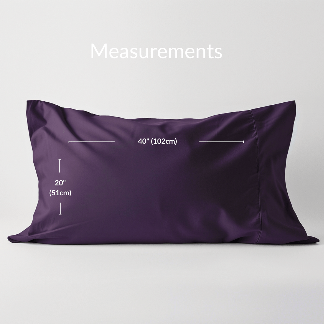 Purple Hypoallergenic King-Sized Pillowcases for Sensitive Skin and Allergy Relief from Sweet Sheets