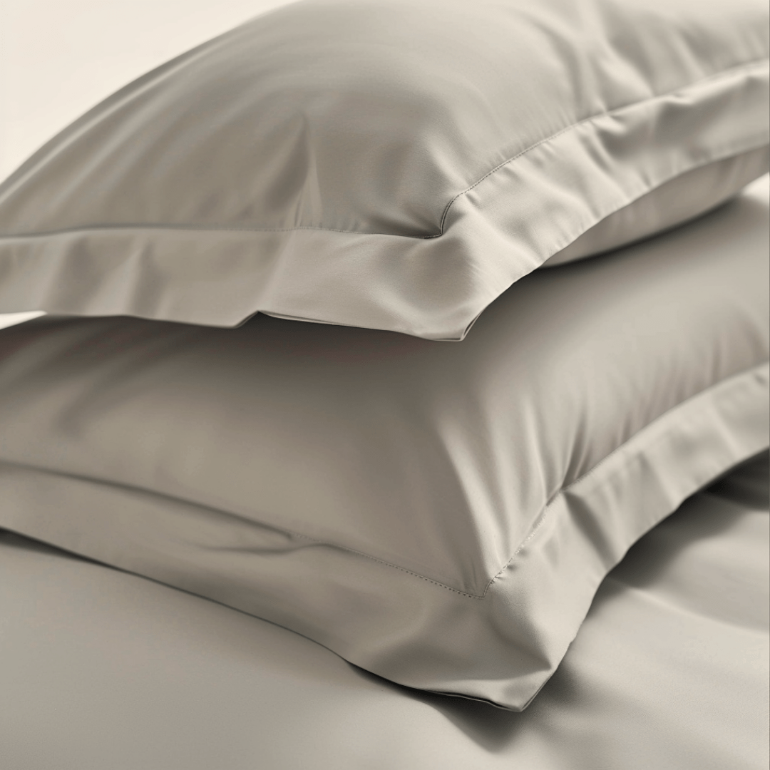 Wrinkle-Resistant Light Gray Duvet Pillow Shams for Easy Care and Long-Lasting Durability from Sweet Sheets