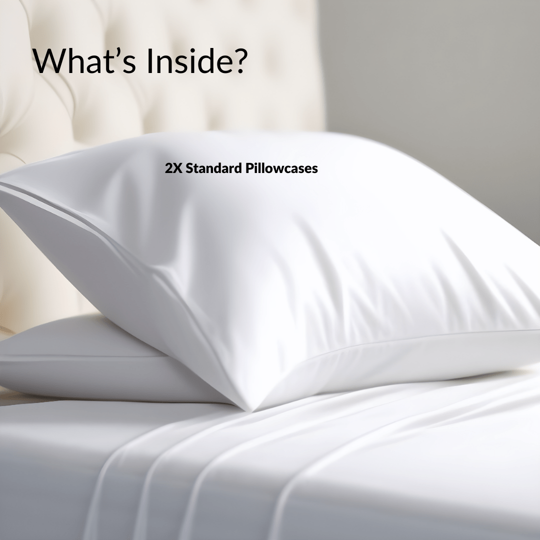 White Elegant King-Sized Pillowcases with High-Quality Fabric from Sweet Sheets