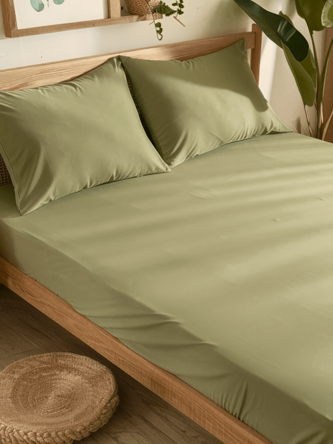 Ultra-Soft Sage Green Fitted Sheets for Hypoallergenic, Cooling Comfort, and Long-Lasting Durability from Sweet Sheets