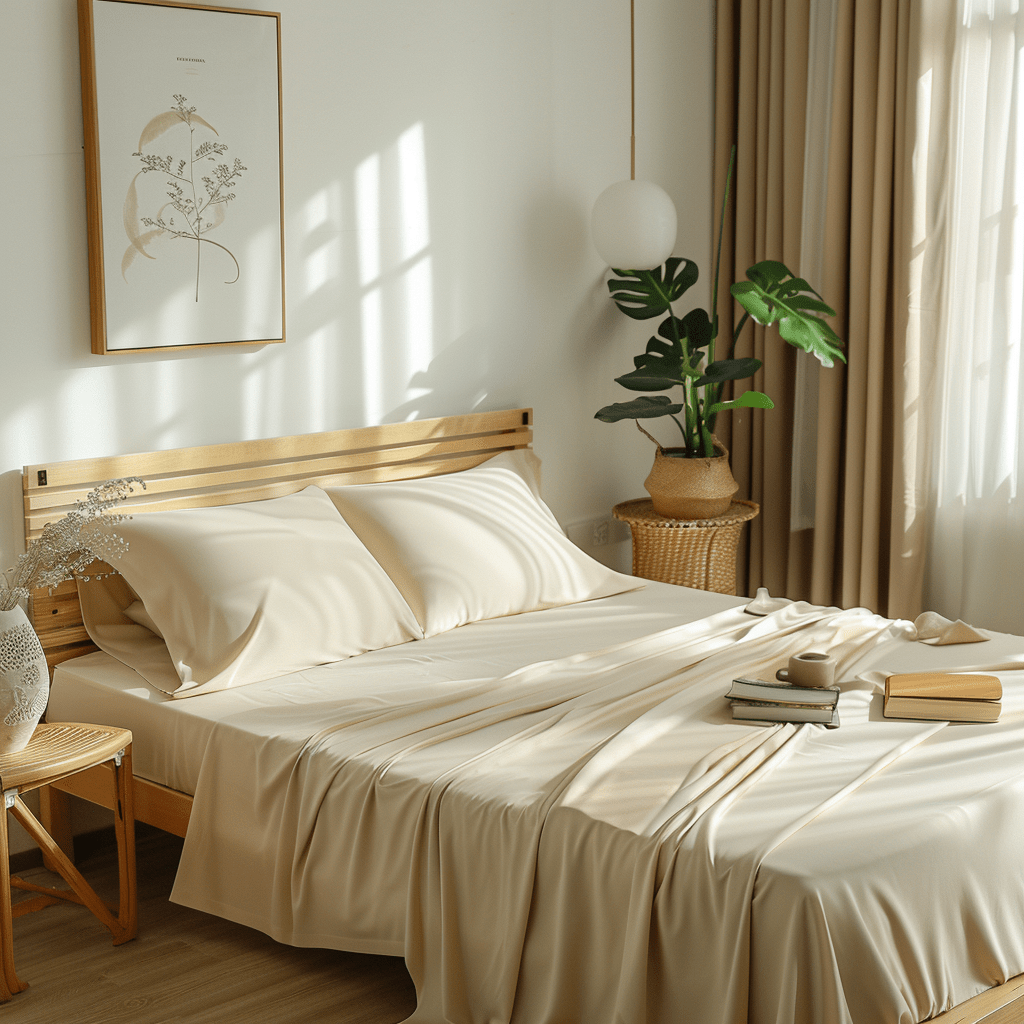 Stylish Beige Bed Sheets for a Modern and Sophisticated Bedroom Look from Sweet Sheets