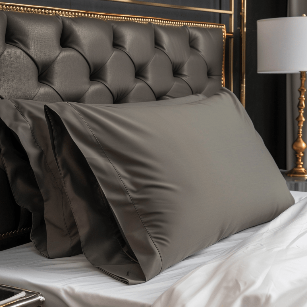 Dark Gray Smooth and Silky King-Sized Pillowcases for a Luxurious Feel from Sweet Sheets