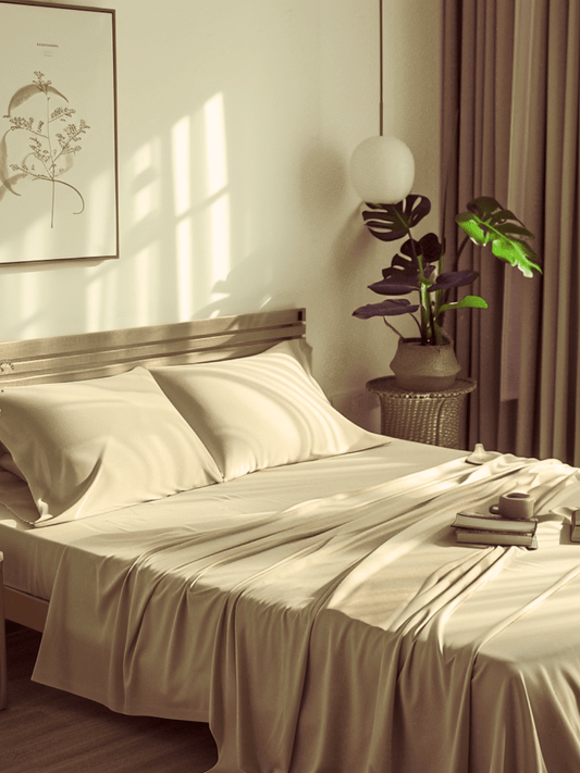 Elegant Beige Bed Sheets with Deep Pockets for a Secure Fit from Sweet Sheets