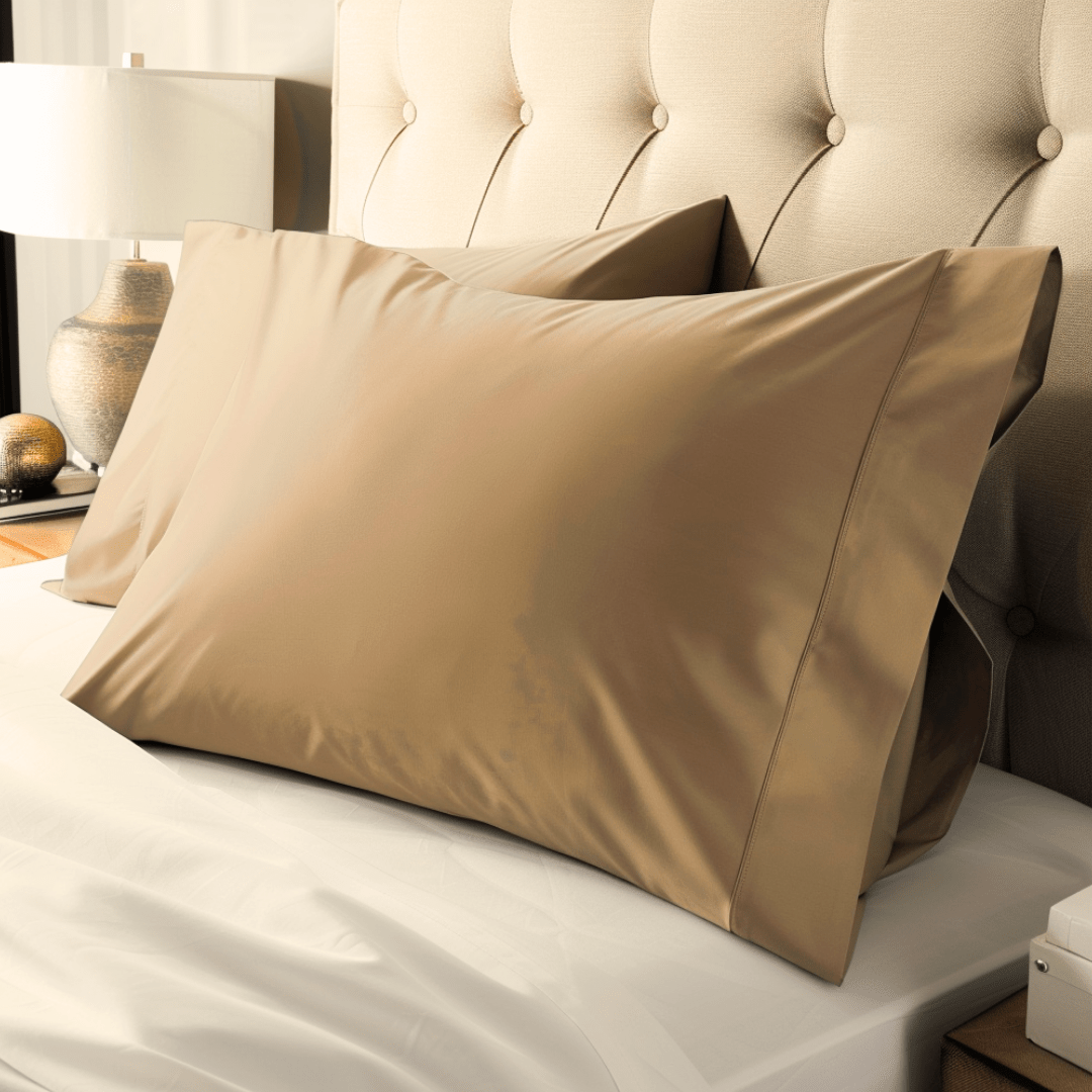 Dark Tan High-Thread Count King-Sized Pillowcases for Superior Comfort from Sweet Sheets