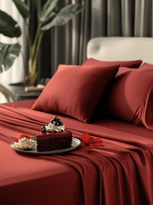 Ultra-Soft Dark Red Bed Sheets for Luxurious Comfort and Cozy Nights from Sweet Sheets