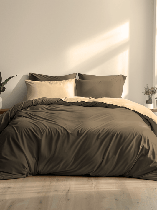 Elegant Double-Sided Duvet Covers with Reversible Designs for Versatile Bedroom Decor from Sweet Sheets Dark Gray Duvet Cover