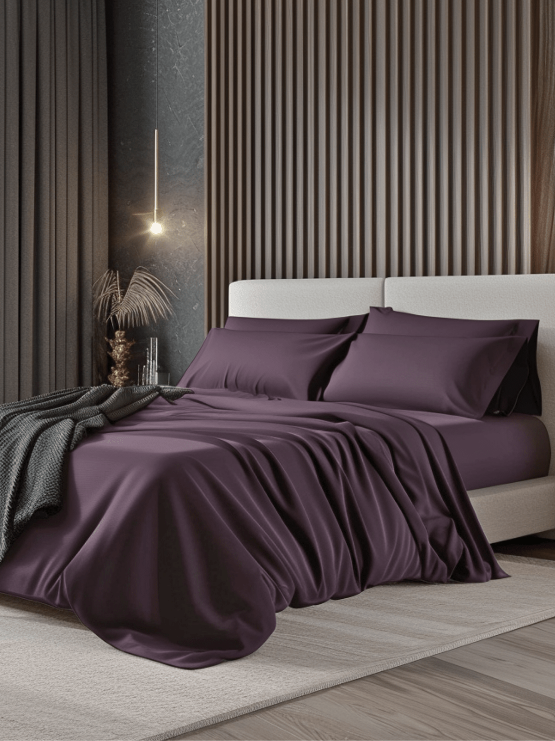 High-Quality Dark Purple Bed Sheets with Fade-Resistant Colors for Vibrant Bedroom Decor from Sweet Sheets