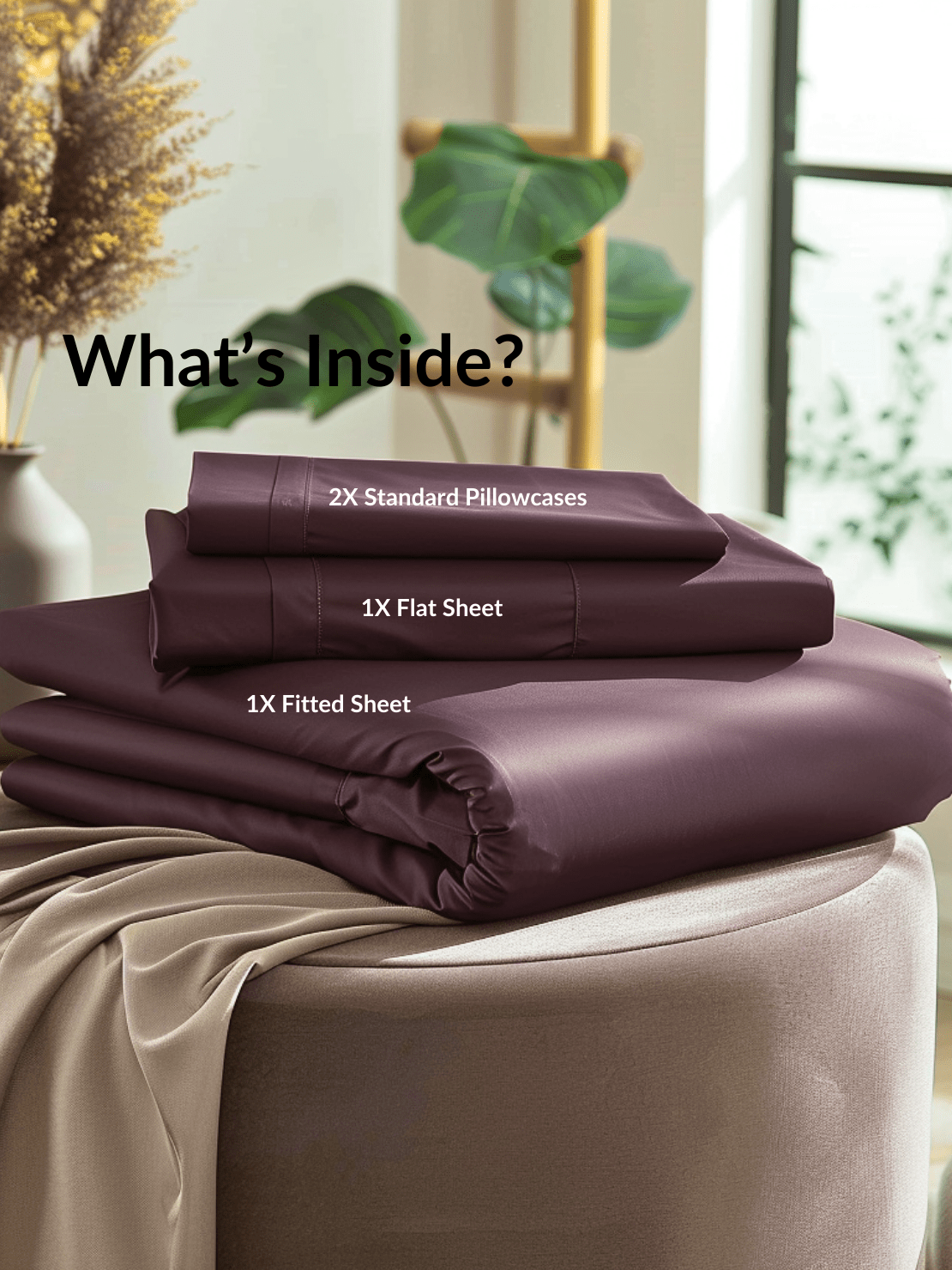 Cooling Dark Purple Bed Sheets with Breathable Fabric for Comfortable Sleep from Sweet Sheets