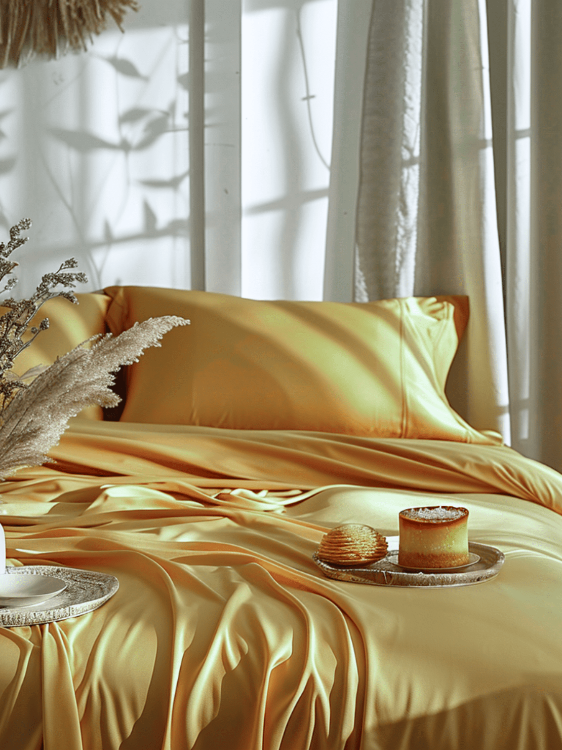 Ultra-Soft Gold Dark Yellow Bed Sheets for Luxurious Comfort and Cozy Nights from Sweet Sheets