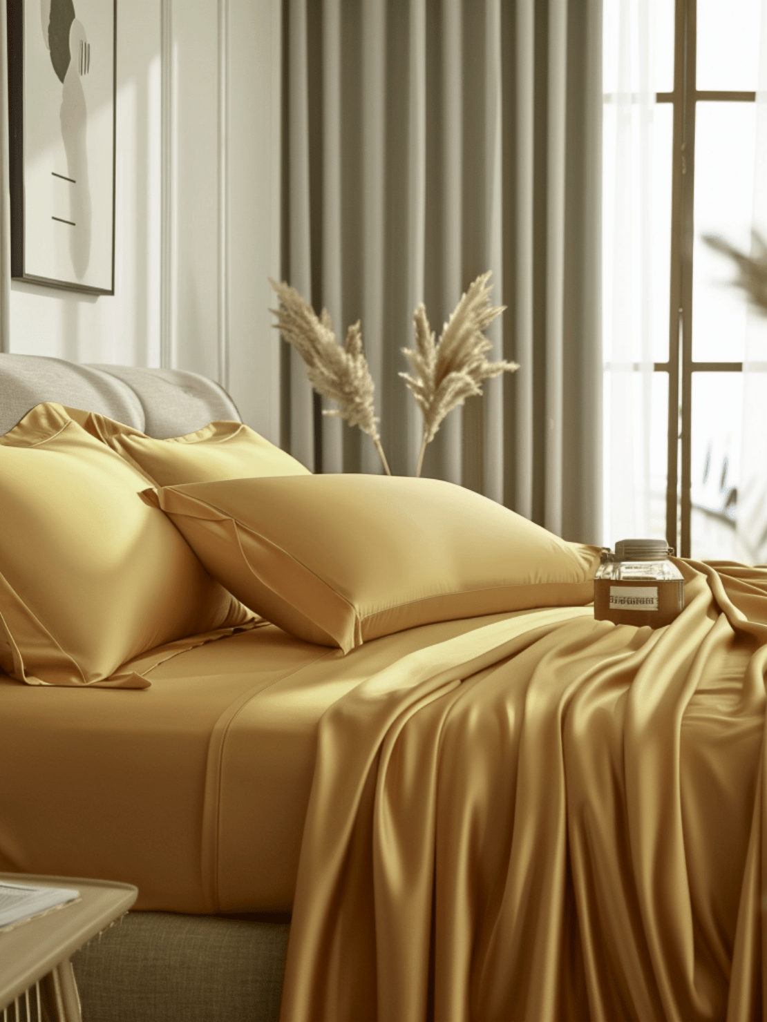 High-Quality Gold dark yellow bed Sheets with Fade-Resistant Colors for Vibrant Bedroom Decor from Sweet Sheets