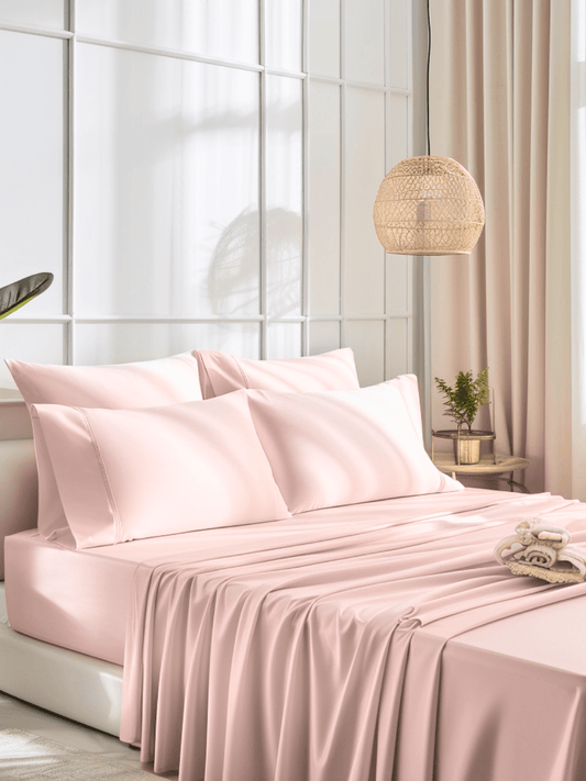 Elegant Soft Pink Bed Sheets with Deep Pockets for a Secure Fit and Stylish Look from Sweet Sheets