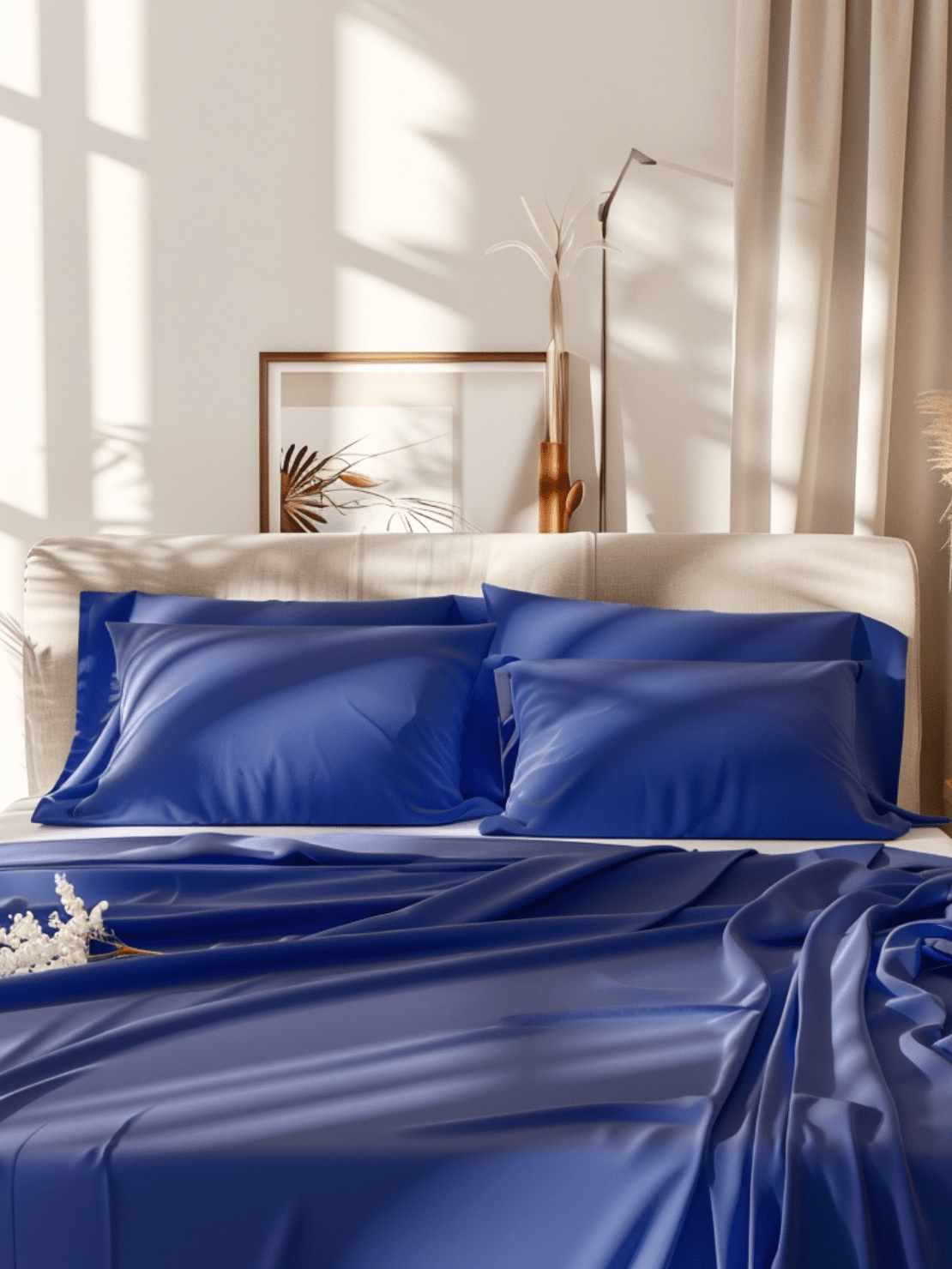 Durable, Wrinkle-Resistant Royal Blue Sheets for Effortless Maintenance from Sweet Sheets