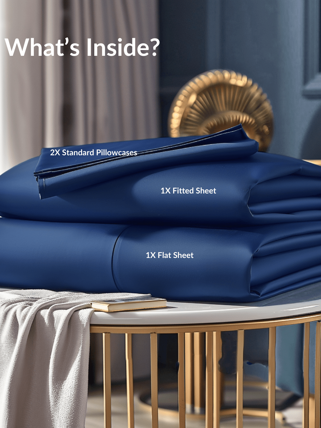 Cooling and Breathable Royal Blue Bed Sheets to Keep You Comfortable All Night from Sweet Sheets